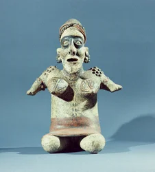 Weibliche Statuette aus Nayarit, Mexiko, 300 v. Chr. - 500 n. Chr.